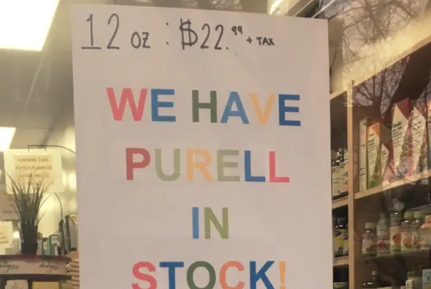 Altru Chemists Pharmacy in Greenpoint was asking $22.99 for Purell